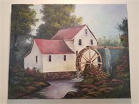 K Gaff Oil Painting Mill Signed