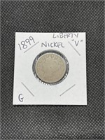 1899 Liberty Head V Nickel Good Grade