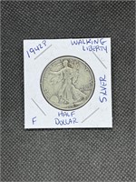 1942 P Walking Liberty Silver Dollar Fine Grade