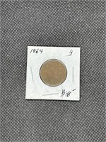 Rare Early 1864 Indian Head Cent Good Grade