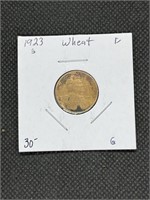 Extremely Rare 1923 S Lincoln Wheat Cent Good Grae