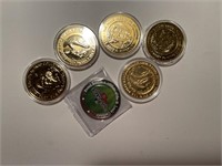 Lot of 6 Commemorative Coins MS High Grade Assortd