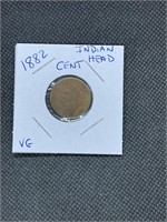 Early 1882 Indan Head Cent Very Good Grade
