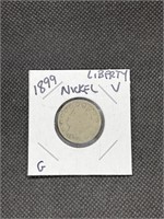 1899 Liberty Head V Nickel Good Grade