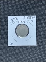 1898 Liberty Head V Nickel Good Grade