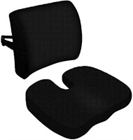 Ergonomic Seat Cushion, BLACK, MEMORY FOAM