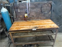 Vintage Steel & Timber Workbench