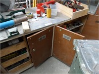 Stainless Steel Topped Timber Cabinet