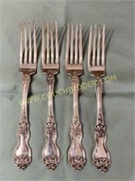 Wallace La Reine Sterling Silver - 4 dinner forks