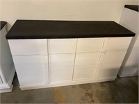 Mid century modern 6 drawer dresser white painted