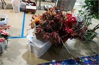 3 Containers of Artificial Flowers