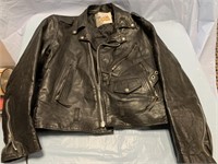 BLACK LEATHER EXCELLED JACKET / MOTORCYCLE