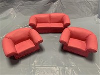 (3) 1988 MTC RUBBER TOY  COUCHES / CHAIR