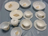 APPROX. 20 PIECES OF FIRE KING WHEAT PATTERN