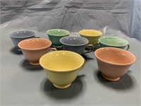 GROUP OF 8 PASTEL LU RAY #643 CUPS