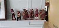 6 S. Jouglas santons (figurines) Provence, France