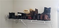 11 pair of ladies shoes and boots