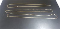 (3) 14 kt gold herringbone necklaces