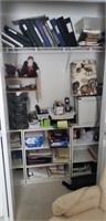 Closet of office supplies and misc items