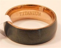 New Silver & Rose Gold Tone Titanium Band Ring