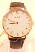 New Men's SKMEI analog Wrist Watch. White Face