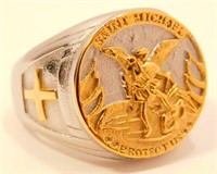 New Men's St. Michael Ring (Size 10) Patron Saint