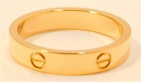 New Gold Cartier Inspired Band Style Ring (Size