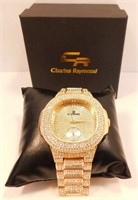 New Men's Charles Raymond Iced Out Wrist Watch.