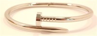 New Bent Nail Bangle Style Bracelet. 7.5" in