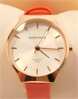 New Women's Duke Nicle Wrist Watch. White Face,