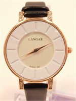 New Women's Landgar Wrist Watch. White Face, Rose