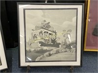 WARNER BROS FLINTSTONES PROMOTIONAL ART PRINT