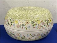 TEMPTATIONS BOUQUET OVENWARE CASSEROLE WITH LID