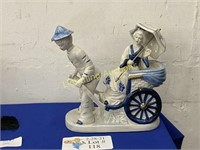 BLUE AND WHITE PORCELAIN FIGURE