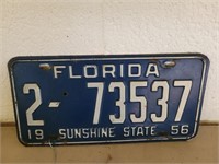 Florida 1956 License Plate