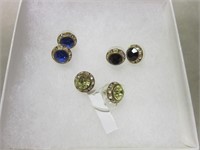 3 Pair Pierced Earrings - Costume