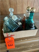 Box Lot Antique Perfume Bottles