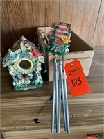 Box Lot with Bird House Wind Chimes