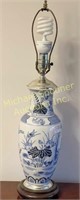 BLUE AND WHITE ORIENTAL LAMP