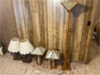5 Wood Base Lamps
