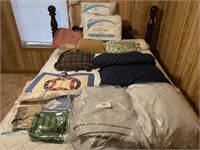 Comforter, Pillows, Curtains