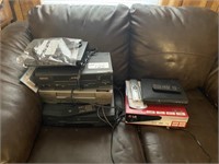 3 VCR’s, 3 DVD players, numerous movies, DVD’s