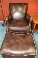 Leather Chair with ottoman