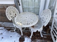 White Table & 2 Chairs