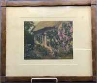 Framed Wallace Nutting Cottage Print