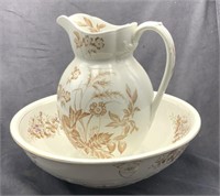 Clementson Brothers Wash Bowl & Pitcher