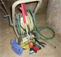 Garden hose, reel and soaker hoses