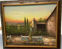 Tuscan Scene Oil Painting