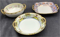 Three Nippon bowls