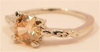 New Round Cut White Topaz Ring (Size 8) New in